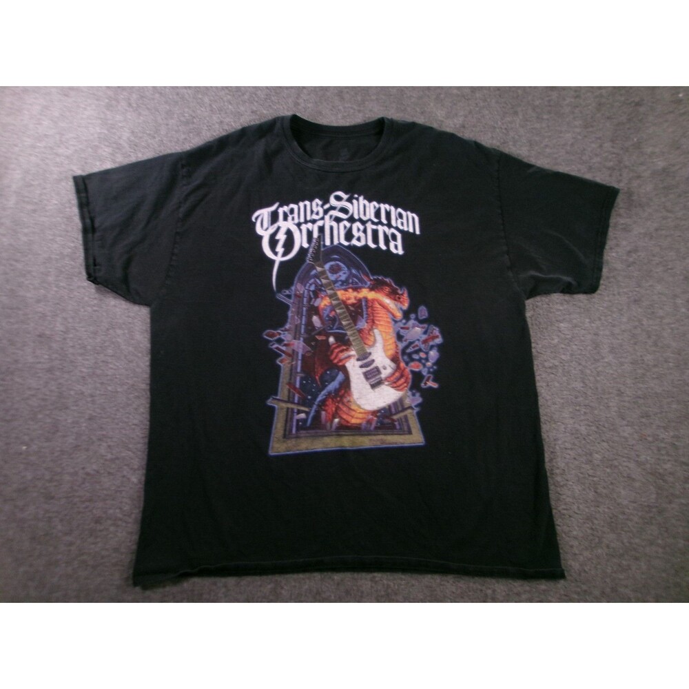 Trans Siberian Orchestra Shirt Men XXL Black Winter Tour 2012 Dragon Concert